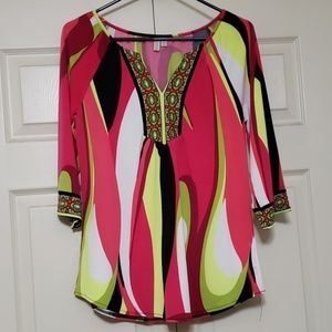 Madison top small-pink,black, white